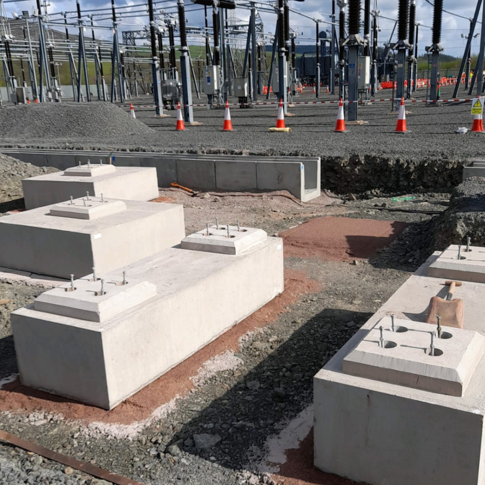 Precast concrete foundation bases for posts
