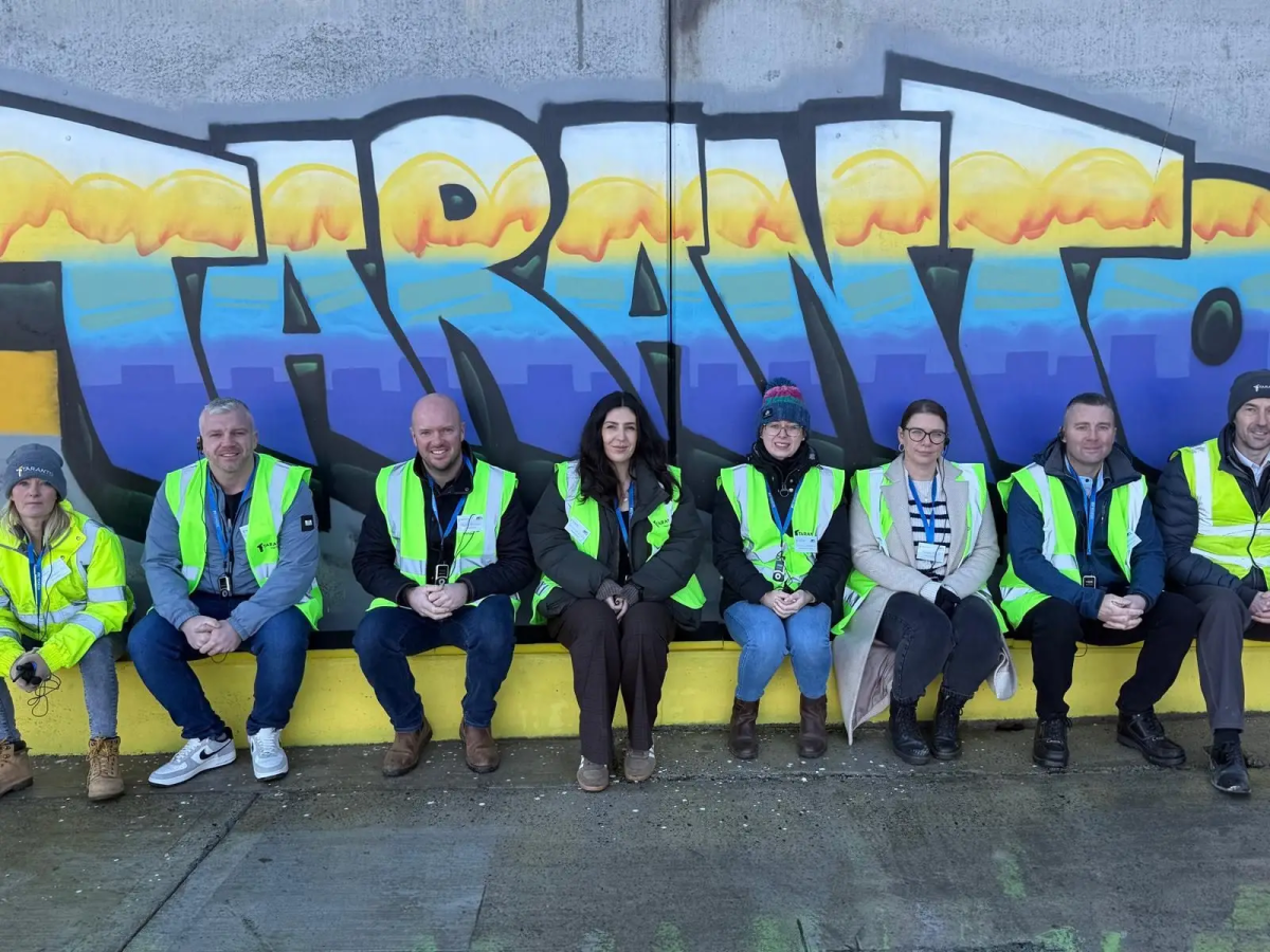 Members of our management team during their visit to Taranto to find out more about lean manufacturing processes.